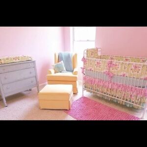 Floral Ruffled custom boutique crib Set